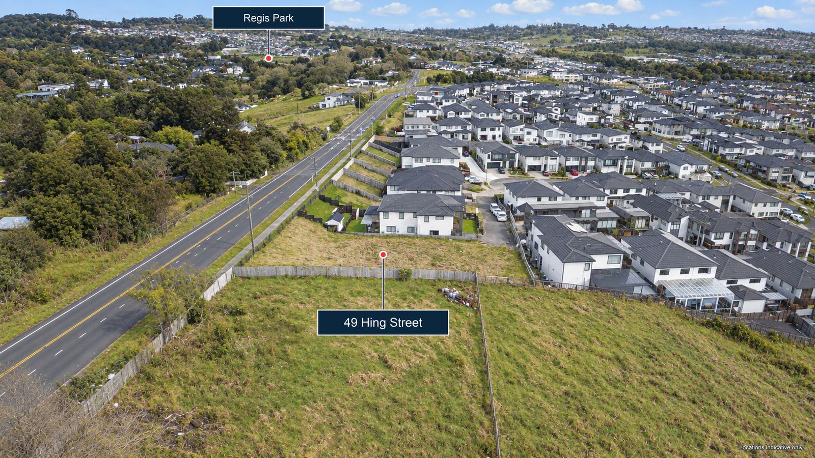 Regis Park and site context — 49 Hing Street, Flat Bush, Manukau