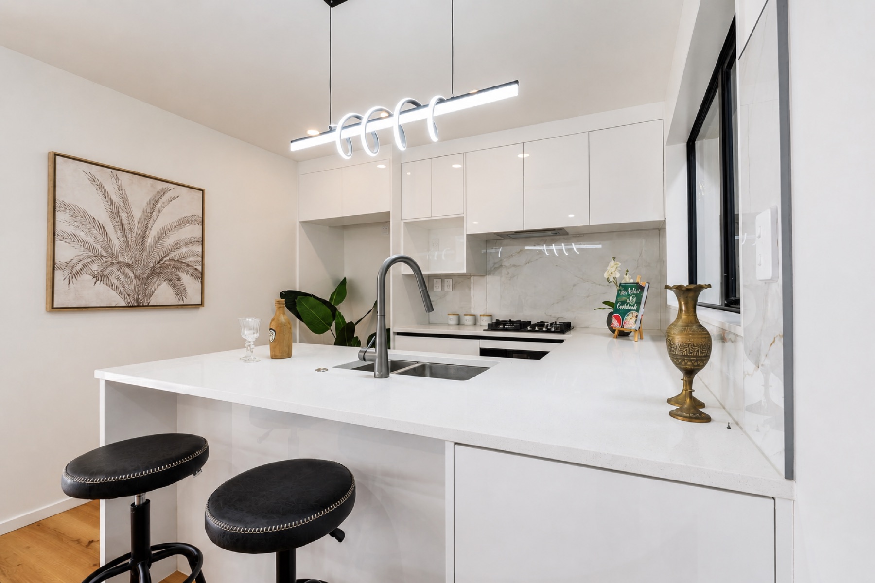 Kitchen and dining at 9 Kaikoura Street, Henderson