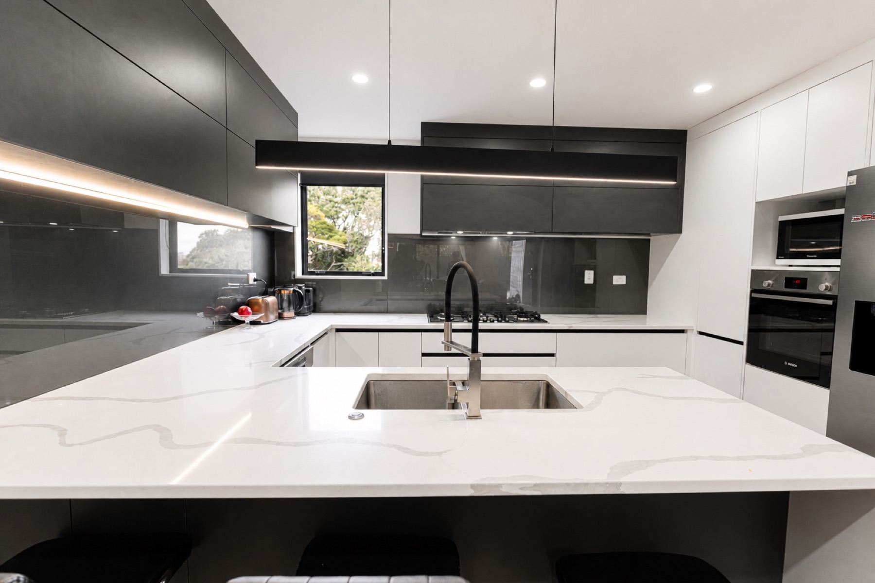 Kitchen and living at 18D Pinewood Street, Avondale